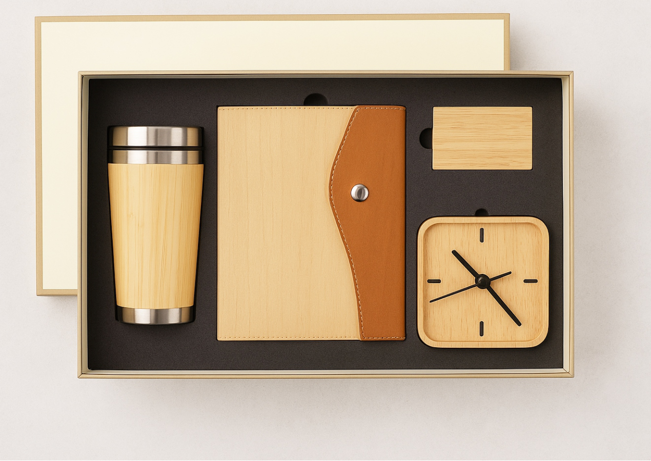 Artisan Natural Bamboo & Cork Desk Combo